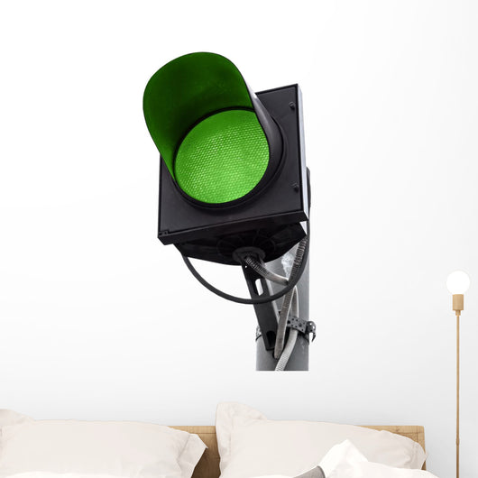 Red Traffic Light White Wall Decal