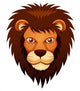 illustration of Lion face Wall Decal