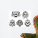 Floral Skulls Wall Mural