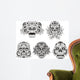 Floral Skulls Wall Mural