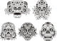 Floral Skulls Wall Mural