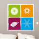 Four color seasons Wall Decal