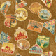 Vintage Travel Labels Seamless Wall Decal