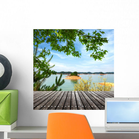 Platform beside Sea Wall Mural