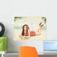 Retro Card with Girl