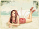 Retro Card with Girl