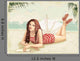Retro Card with Girl