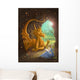 dragon and princess reading a book Wall Mural
