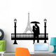 Romantic Couple Front Eiffel Wall Mural