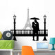 Romantic Couple Front Eiffel Wall Mural
