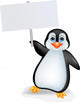 Penguin with blank sign Wall Decal