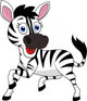Funny Zebra Wall Decal