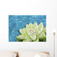 artificial white water lily flower Wall Mural