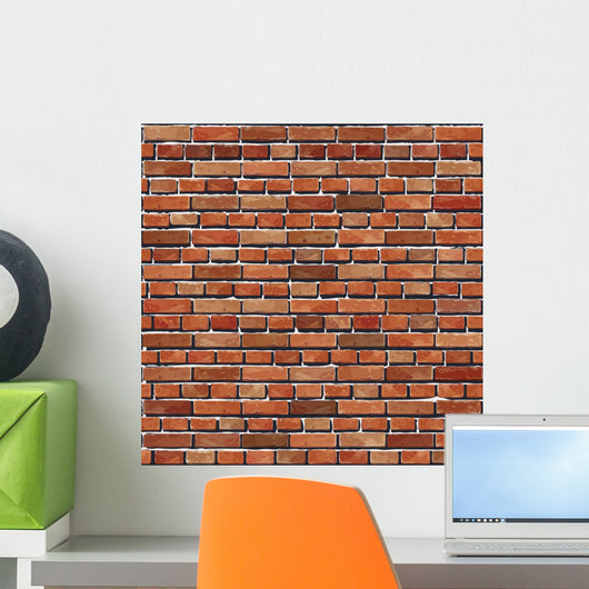 Old Red Brick Wall Wall Decal