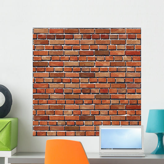 Old Red Brick Wall Wall Decal