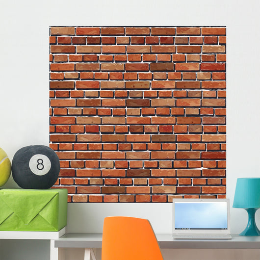 Old Red Brick Wall Wall Decal