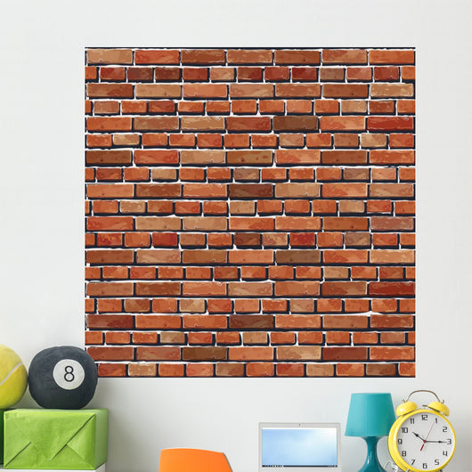 Old Red Brick Wall Wall Decal