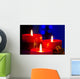 Christmas Candles with Blurry Wall Mural