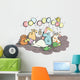 Animals with Balloons and Sweets Wall Decal