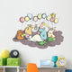 Animals with Balloons and Sweets Wall Decal