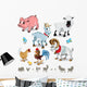 Farm Animals Collection Set Wall Decal Sticker Set