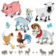 Farm Animals Collection Set Wall Decal Sticker Set