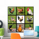 Nine Photos Mosaic Roosters