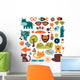 Set of cute various elements for design Wall Mural