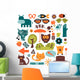 Set of cute various elements for design Wall Mural