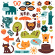 Set of cute various elements for design Wall Mural