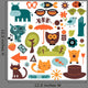 Set of cute various elements for design Wall Mural