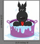 Funny Puppy in the Bath Wall Decal