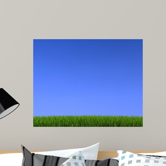 Blue Sky on Grass Wall Mural