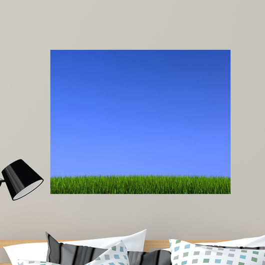 Blue Sky on Grass Wall Mural