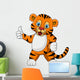 Cute Young Tiger Cartoon Expression Wall Decal