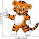 Cute Young Tiger Cartoon Expression Wall Decal