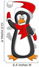 Penguin - Christmas Vector Illustration Wall Decal