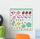 Scrapbook Elements With Birds and Insects Wall Decal