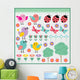 Scrapbook Elements With Birds and Insects Wall Decal