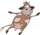 Cheerful cow. Cartoon Wall Decal