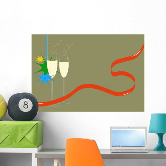 Glasses of Champagne Wall Mural