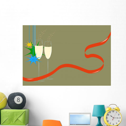 Glasses of Champagne Wall Mural
