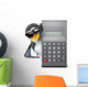 Penguin Sunglasses behind Calculator Wall Decal