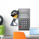 Penguin Sunglasses behind Calculator Wall Decal