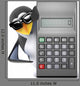 Penguin Sunglasses behind Calculator Wall Decal