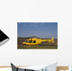 Yellow fire brigade helicopter Wall Mural