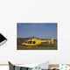 Yellow fire brigade helicopter Wall Mural