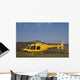 Yellow fire brigade helicopter Wall Mural