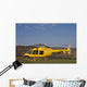 Yellow fire brigade helicopter Wall Mural