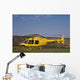 Yellow fire brigade helicopter Wall Mural